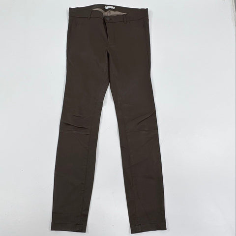 Vince Women's V2900 Skinny Lamb Leather Pants Brown 5-Pocket Size 8