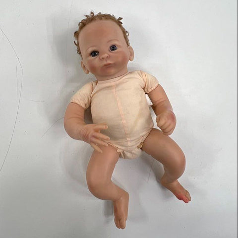 Lifelike Reborn Style Baby Doll Vinyl & Cloth Body Blue Eyes For Parts Repair