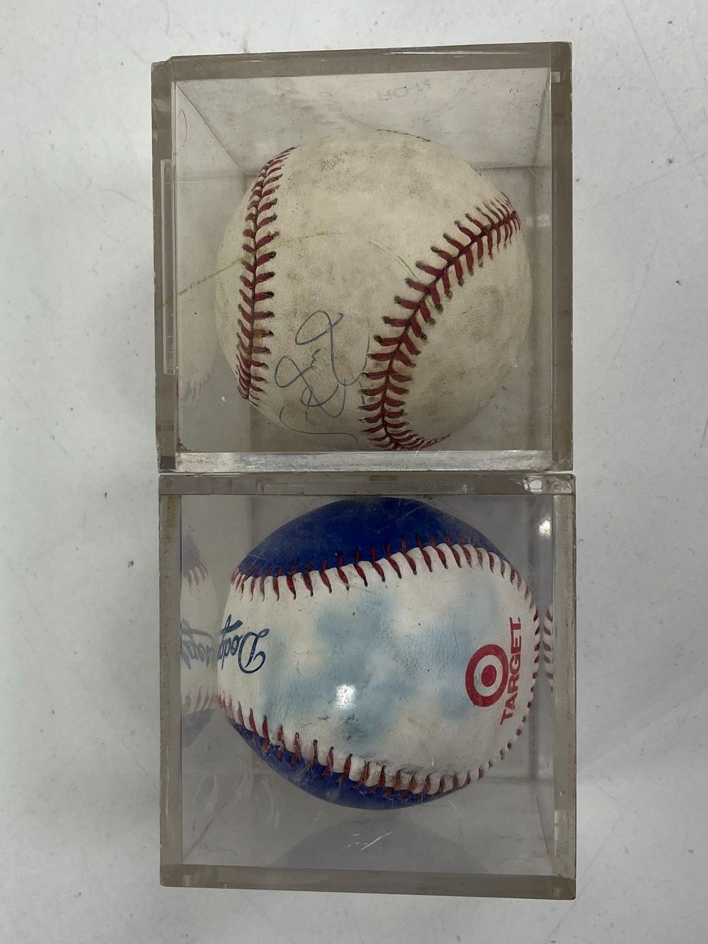 Rawlings Autographed Baseball & Dodger Stadium 30th Anniv Ball Lot Unauthentic