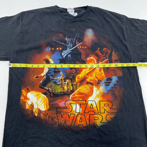 Star Wars Rock Band Parody Graphic T-Shirt Lucasfilm Licensed Black Sz L