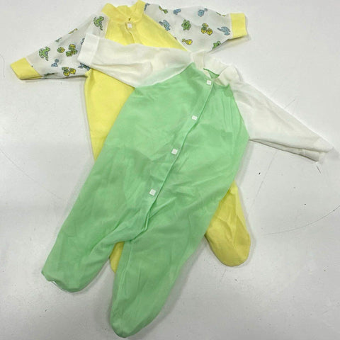 Vintage 80s 90s Baby Girl Clothes Lot Sleeper Dress Bloomer Set Newborn 3 Months
