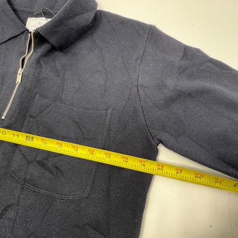 7 Diamonds St. Moritz Mens S Black Quarter Zip Pullover Sweater NWT