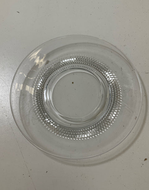 Duncan & Miller Clear Glass Teardrop Mayonnaise Bowl & Underplate Vintage