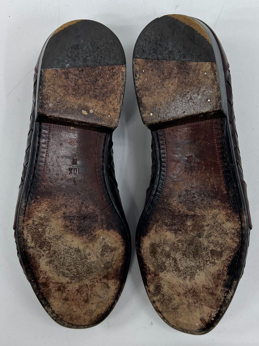 VTG Men's Bragano Brown Woven Genuine Leather Loafer w/ Tassel Shoes Size 10.5
