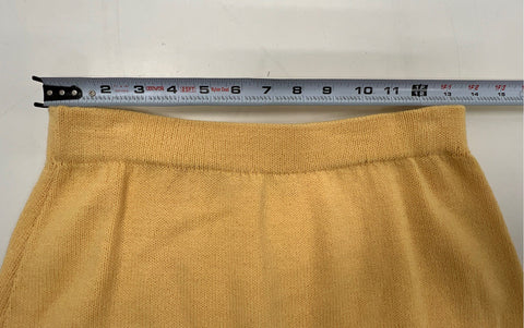 Vintage St. John Separates Women's Yellow Knit Straight Skirt Made in USA Sz 6