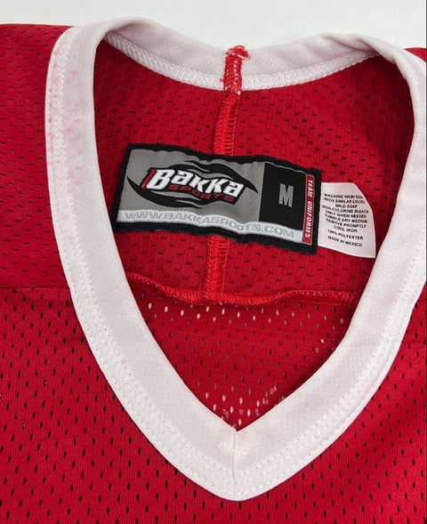 Bakka Nebraska Omaha Mavericks Red Hockey Jersey Mens Size M