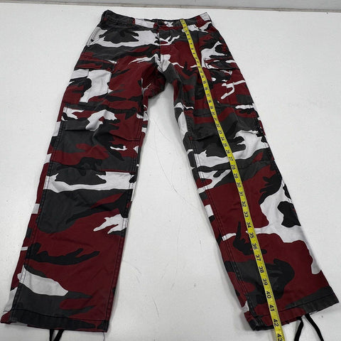 Rothco Men's Red Urban Camo BDU Cargo Pants Vintage 90s Combat Size Medium Reg