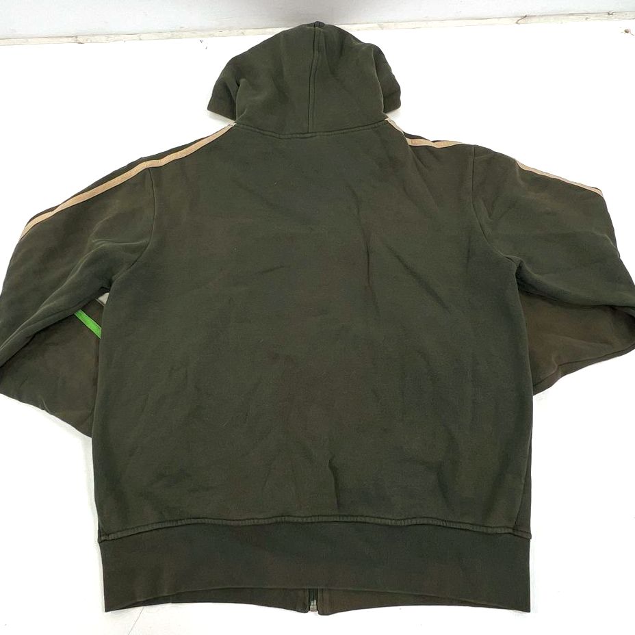 Retro Irish Gray Ireland Embroidered Spell Out Full Zip Hoodie Mens M