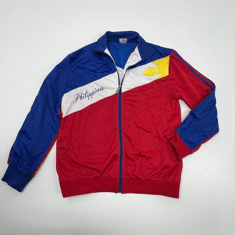 Vintage 80s My Pilipinas Philippines Flag Embroidered Track Jacket Full Zip Sz M