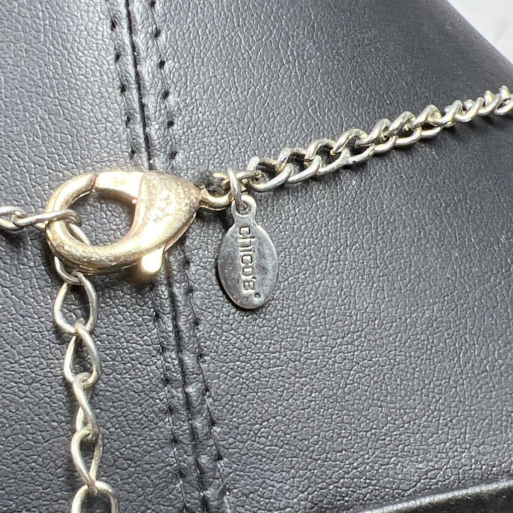 Chico's Mandala Beaded Tassel Pendant Necklace