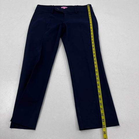 Lilly Pulitzer Women's Navy Blue Stretch Straight Leg Dress Pants Size 8