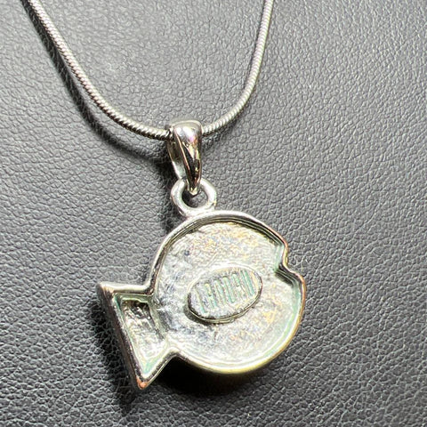 Landau Fish Pendant Silver Tone Necklace