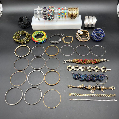 Banana Republic Maurices Jewelry Lot 35 Vintage Modern Bracelets Bangles Cuffs
