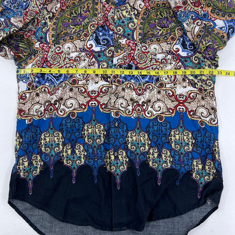 Robert Graham Men's Classic Fit Multicolor Paisley Cotton Button Up Shirt Sz L