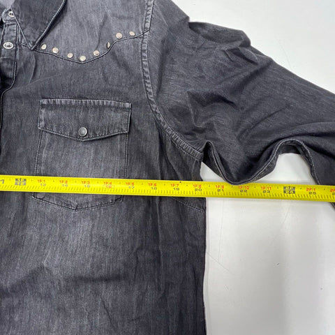 Harley-Davidson Womens Lot 2 Studded Denim Shirt & Eagle Vest Sz L