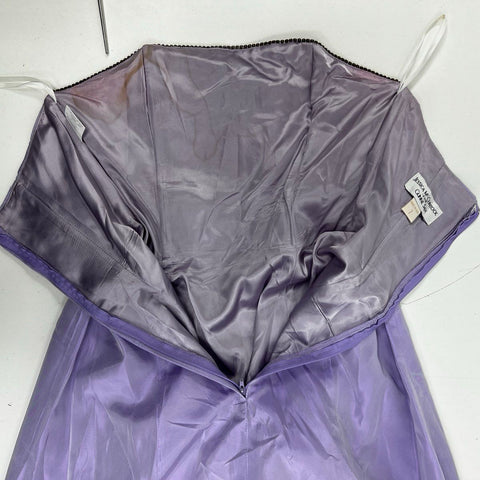 Vintage 90s Jessica McClintock Gunne Sax Purple High-Low Tulle Dress USA Sz 7
