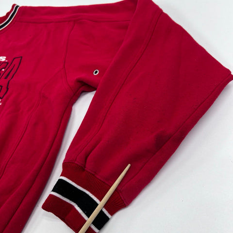 Vintage 90s Nebraska Huskers Lee Sport Striped Rib Pullover Sweatshirt Sz L