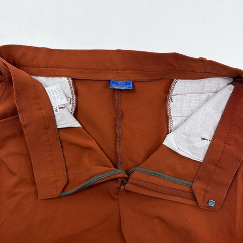 Ovation Women's Rust Burnt Orange Knee Patch Riding Breeches Jodhpurs Sz 36L