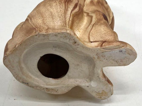 Vintage Mid-Century Modern Poodle Figurine Brown Marbled Glaze 13" Tall Statue