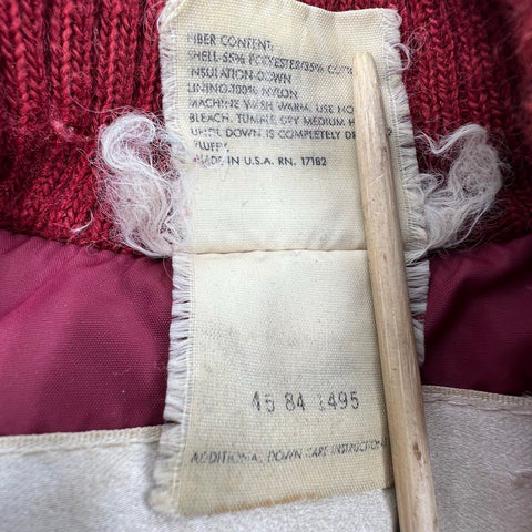 Vintage 80s Walls Burgundy Blizzard-Pruf Down Puffer Jacket Coat Men's 36 S