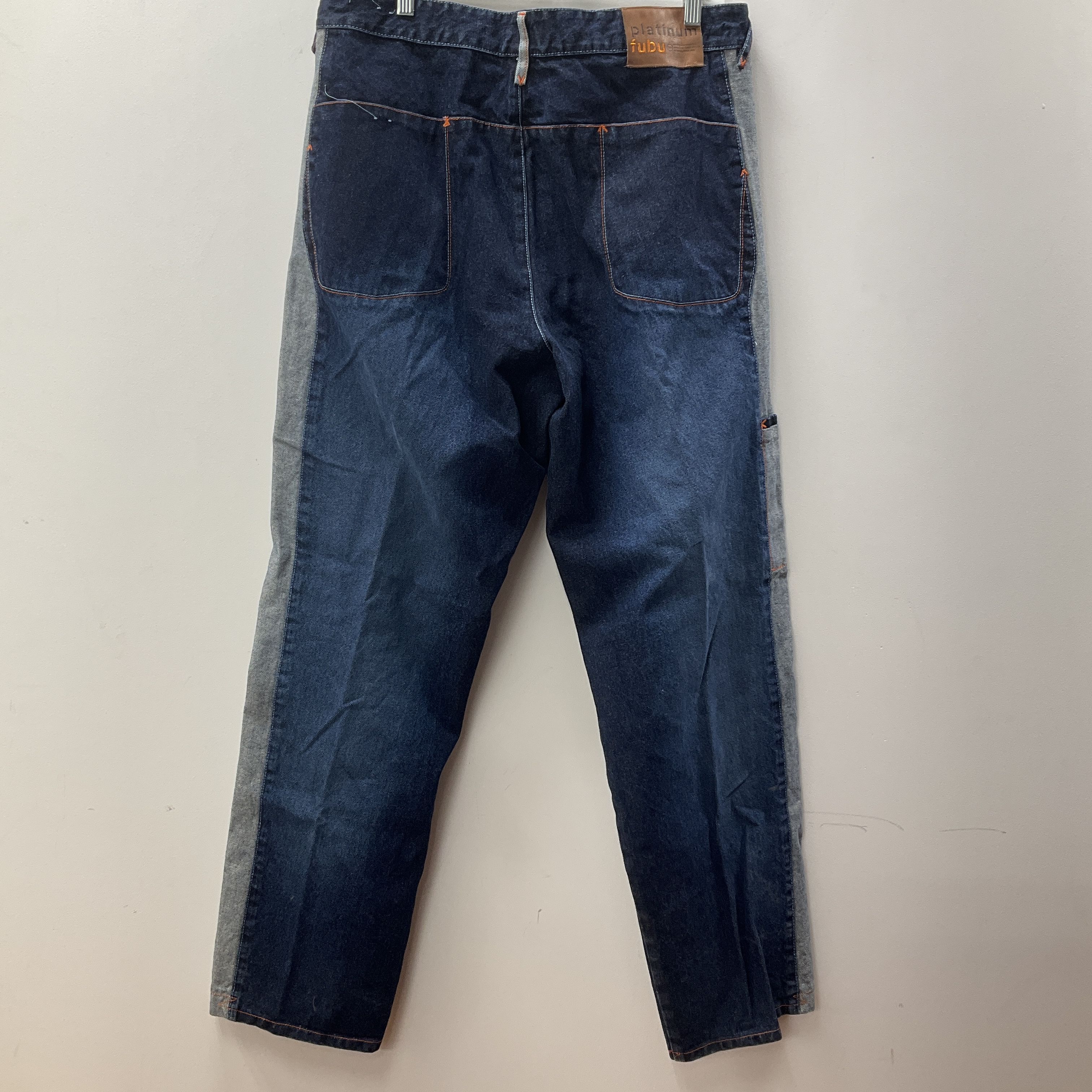 Platinum Fubu Men's Dark & Light Wash Jeans Sz 36x34 Vintage Hip Hop Streetwear