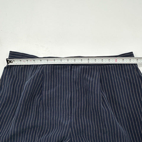 Vintage 90s Ralph Lauren Women's Navy Pinstripe Silk Cuffed Pants NWT Sz 18W