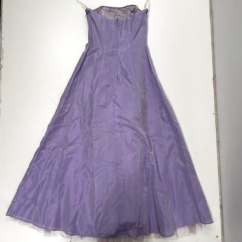 Vintage 90s Jessica McClintock Gunne Sax Purple High-Low Tulle Dress USA Sz 7
