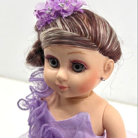 Collectible Quinceañera Last Doll 18" Figure Purple Gown Dress Display