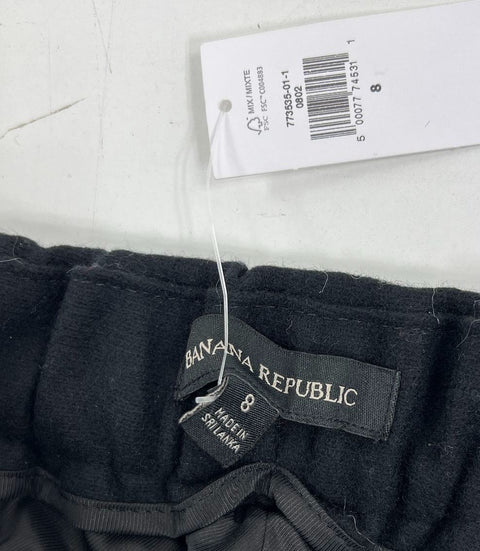 Banana Republic Black NWT Sailor High-Rise Wide-Leg Pants Trousers Women's 8