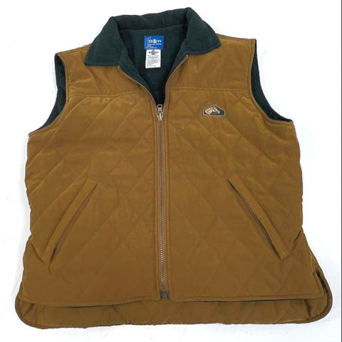 Miller's Lot of 2 Women's Green Brown Vintage Y2K Quilted Equestrian Vest M