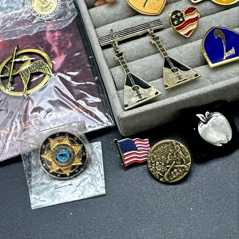 Vintage Lapel Pin Lot 37pc Hard Rock Cafe Olympics Planet Hollywood Disney 90s