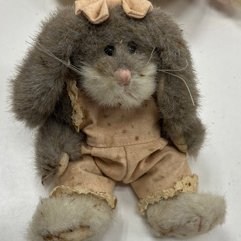Boyds Bears & Friends Plush Lot Mixed Bears and Bunnies 5 Pieces Vintage