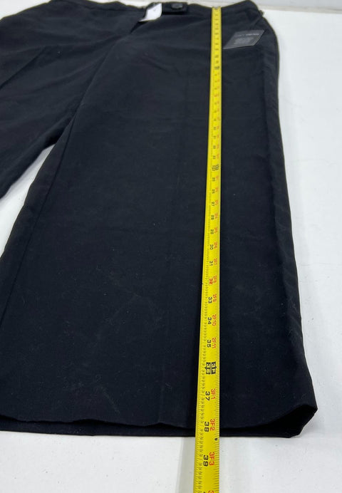 NWT Loft Versa Black Pure Spun Wide Leg Cropped Pants Women's Size 8