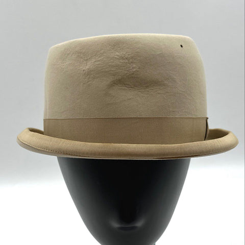 Vintage Stetson The Sovereign Men's Tan Fur Felt Fedora Hat Sz 56 7