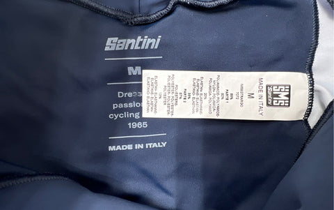 Santini Ironman 70.3 Augusta Padded Cycling Bike Shorts Blue Made in Italy Sz M
