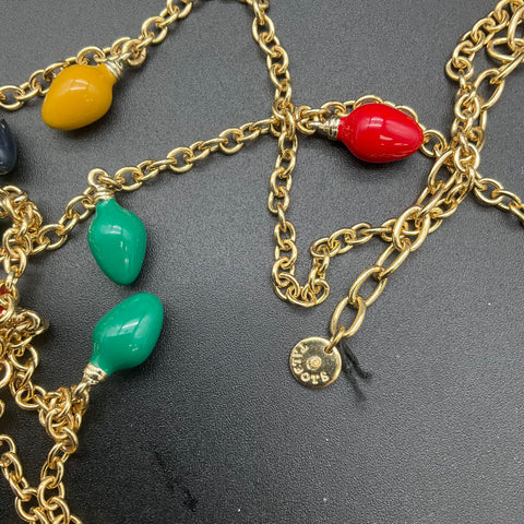 Vintage & Modern Jewelry Lot 11 Necklaces Talbots Cross Teddy Bear Gold Tone