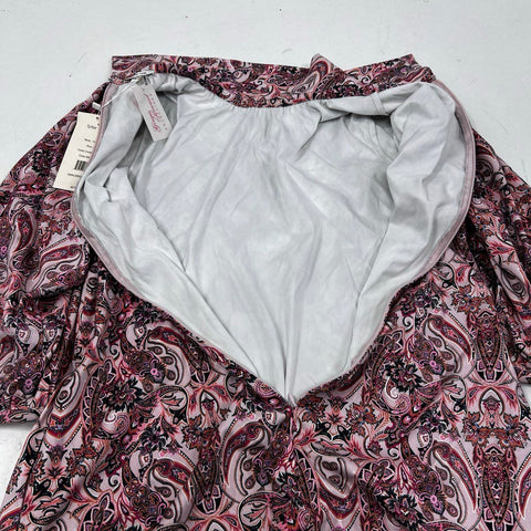 Tyler Boe Women's Paisley Mock Neck Balloon Sleeve Shift Dress Multi Sz XL NWT