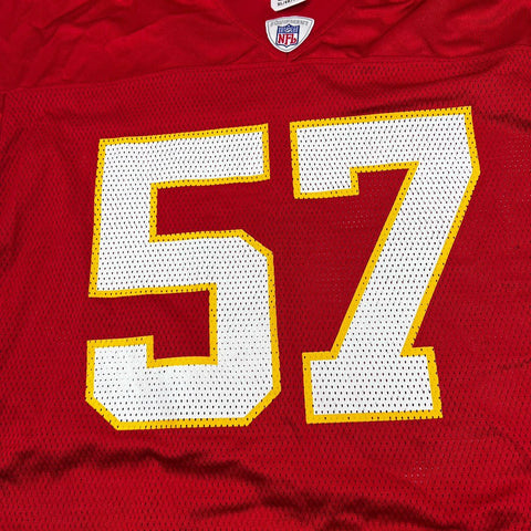Vintage Y2K Reebok Men's NFL Kansas City Chiefs Maslowski #57 Jersey Red Sz XL