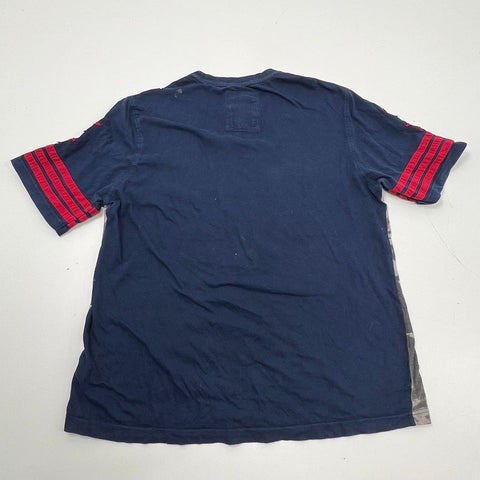 Heritage America 1776 Y2K Style Graphic Tee Embroidered Patches Wolf Sz XXL