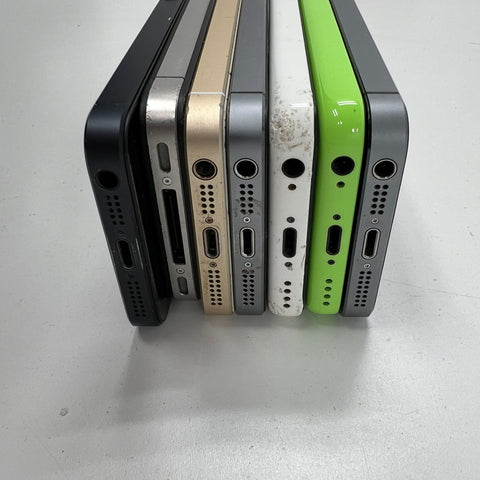Apple iPhone 4S 5 5c 5s SE Lot of 7 Smartphones Passcode Locked For Parts