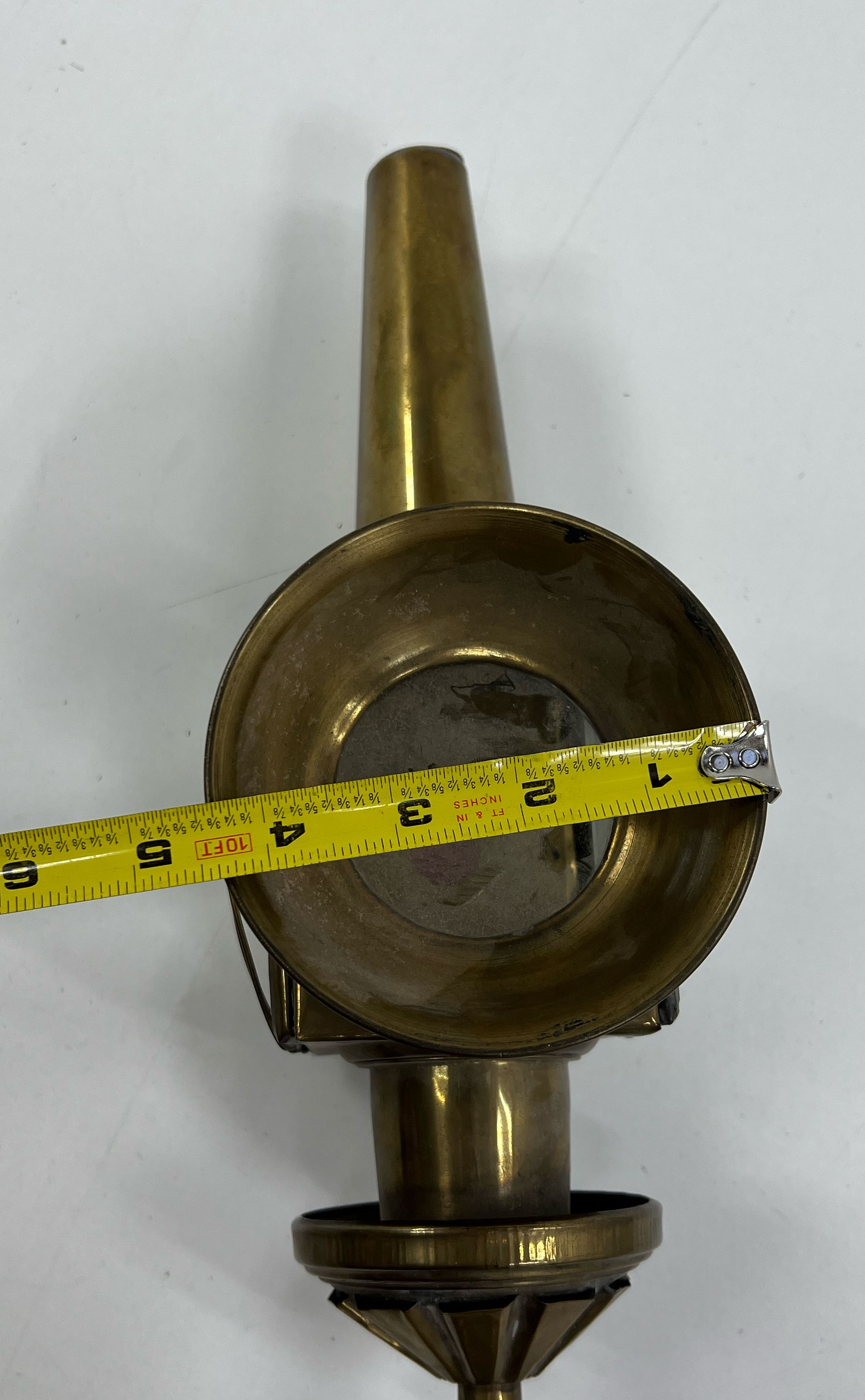 Vintage Collectible Reproduction Brass & Glass Railroad Lantern