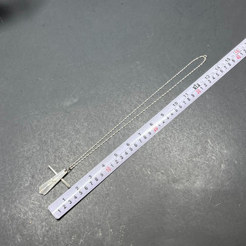 Sterling Silver Fork Cross Necklace 14.49g