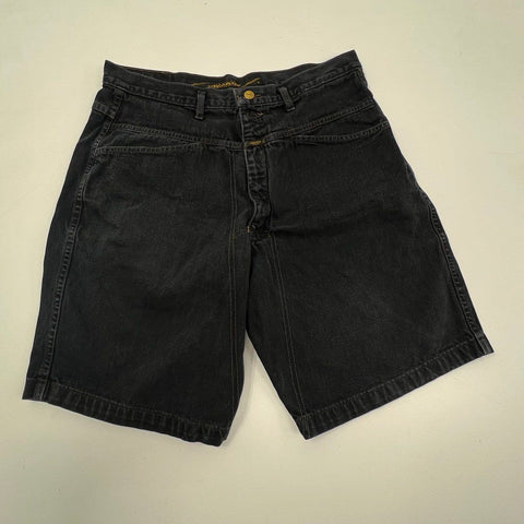 Vintage Y2K Marithe Francois Girbaud Men's Faded Black Denim Baggy Jorts Sz 36