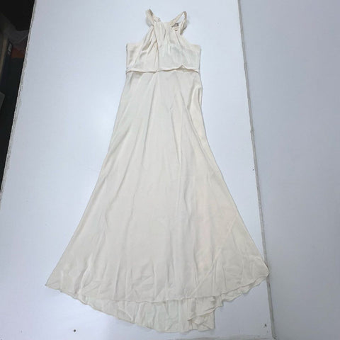 J.Crew Collection Women's Taryn Dress Ivory Silk Chiffon Halter Maxi NWT Sz 16