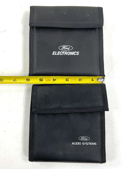Lot of 2 Vintage Ford OEM CD Holder Case Car Audio Storage Wallet Accessory