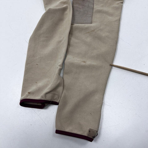 Devon Aire Women's Beige Horse Riding Jodhpurs Breeches Knee Patch Sz M