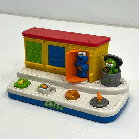Vintage 1997 Tyco Sesame Street Pals Playhouse Electronic Learning Toy Pop Up