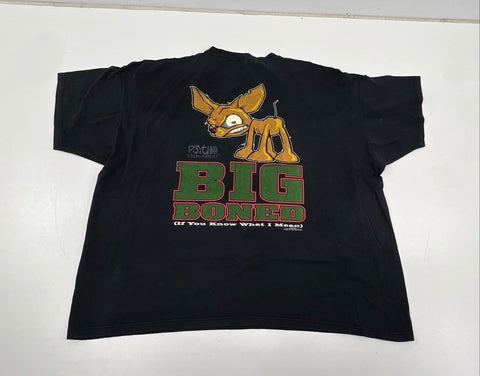 Vintage 2000 Psycho Chihuahua Big Boned Graphic T-Shirt Double Stitch Sz 3XL