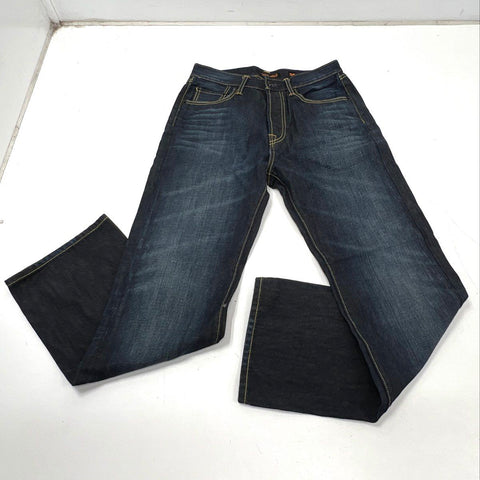 Vintage Y2K Ed Hardy Men's Christian Audigier Dark Blue Script Jeans Sz 30x32