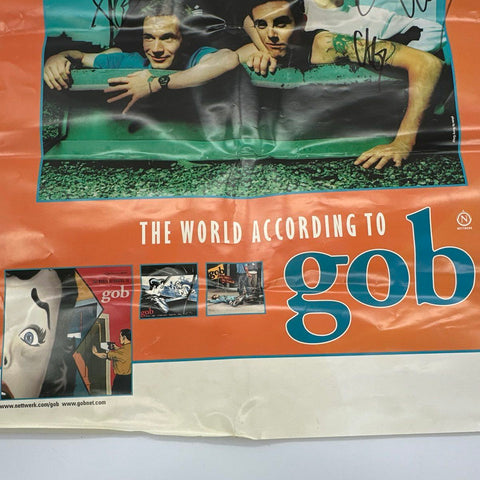 Gob Signed Band Poster The World According to Gob 2000 Original Punk Rock
